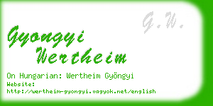 gyongyi wertheim business card